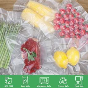 img 2 attached to 🔒 WishDirect Vacuum Sealer Bags Rolls 4-Pack 11"x 25' - Compatible with FoodSaver, BPA-Free, Ideal for Sous Vide and Food Storage (100 Ft Total)