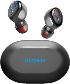 img 4 attached to Беспроводные наушники Kurdene: водонепроницаемые Bluetooth наушники IPX8 с басовым звуком, микрофоном и 24-часовым временем работы.