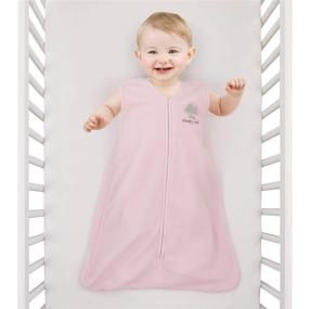 img 2 attached to 👶 Sumersault Pink Cloud Microfleece Wearable Blanket for Babies 14-22 Lbs. – Soft & Cozy Swaddle Blanket in Medium Size