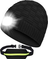 🎄 zennutt led beanie hat with running belt - winter visor hat for men, women, dad, teens - ideal christmas stocking stuffers gifts logo