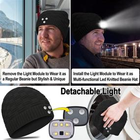 img 1 attached to 🎄 ZenNutt LED Beanie Hat with Running Belt - Winter Visor Hat for Men, Women, Dad, Teens - Ideal Christmas Stocking Stuffers Gifts