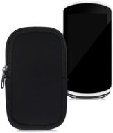 🚲 black protective zippered pouch holder for garmin edge 1030/1030 plus/1000 bike gps - kwmobile case logo