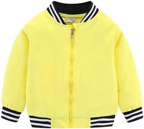 img 4 attached to LittleSpring Little Bomber Jacket Baseball Boys' Clothing and Jackets & Coats