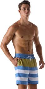 img 2 attached to 🩳 Retro Washed Quick Dry Lightweight Beach Shorts for Men: Nonwe's Stylish Swim Board Shorts