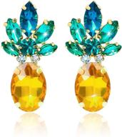 tropical pineapple earrings women jewelry logo