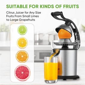 img 2 attached to 🍊 ASLATT Electric Citrus Juicer Squeezer: Ultra Quiet Motor, Stainless Steel Excellence