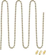 enhance light and fan convenience with uxcell pull chain extension brass beaded chain: 3.3 ft length with 3 connectors логотип