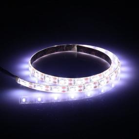 img 3 attached to ONEVER Flexible LED Strip Lights: USB Powered for TV, Computer & Home Decor Lighting - SMD 3528 50CM Cool White