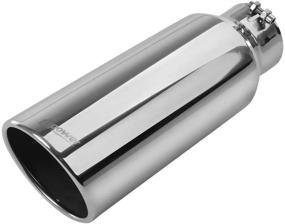 img 4 attached to Upower Exhaust Stainless Polished Tailpipe