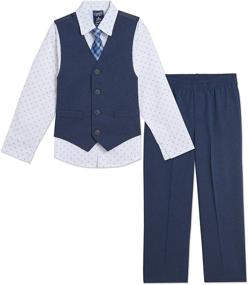 img 3 attached to 👔 Chaps 4 Piece Formal Suit Vest for Boys - Stylish Posies Boys' Clothing