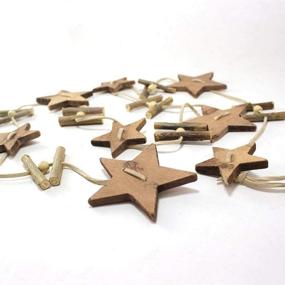 img 1 attached to 🌟 DERAYEE 100 Pcs Unfinished Wooden Stars Ornaments: Perfect for DIY Crafts, Christmas, Wedding Parties, Assorted Sizes