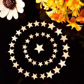 img 2 attached to 🌟 DERAYEE 100 Pcs Unfinished Wooden Stars Ornaments: Perfect for DIY Crafts, Christmas, Wedding Parties, Assorted Sizes