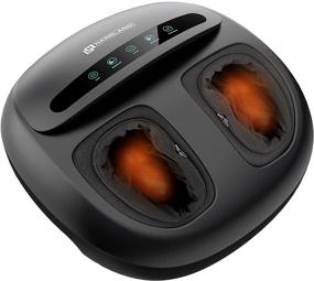 img 4 attached to 👣 HARBLAND Foot Massager Machine: 5 Intensities, Shiatsu Deep Kneading, Infrared Heat Therapy for Plantar Fasciitis & Tired Muscles, Fits Size 12