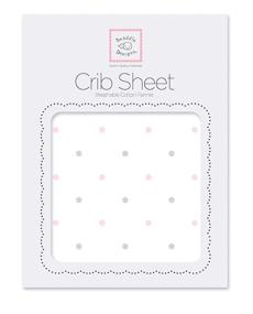 img 4 attached to 🛏️ SwaddleDesigns Fitted Crib Sheet/Toddler Sheet: Ultra-Soft Cotton Flannel for Optimal Baby Sleep, USA-Made, Pastel Pink & Sterling Little Dots