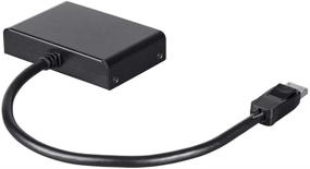 img 1 attached to Monoprice 121972 DisplayPort 1.2 MST Hub, 2-Port DP Multi-Stream Transport, DP to DP, Black, 7.6 x 5.8 x 1.3