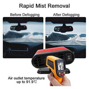 img 1 attached to Stay Warm on the Go! 12v Portable Car Heating Heater: Defrost & Demist with Ease - Golf Cart & Camping Heater Fan (Gray)