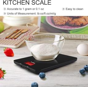 img 2 attached to 🥩 AccuWeight 201 Digital Multifunction Meat Food Scale: Precise 11lb Capacity by 0.1oz, LCD Display, Ideal for Baking, Kitchen and Cooking - Tempered Glass