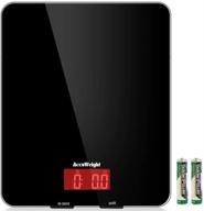 🥩 accuweight 201 digital multifunction meat food scale: precise 11lb capacity by 0.1oz, lcd display, ideal for baking, kitchen and cooking - tempered glass logo