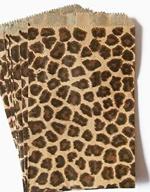 👜 pack of 100 flat leopard print paper bags, 6x9 inches - ideal for merchandise and packaging logo