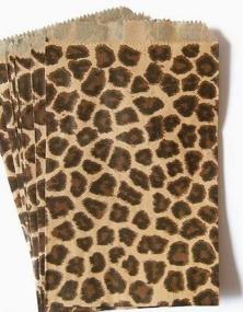 img 1 attached to 👜 Pack of 100 Flat Leopard Print Paper Bags, 6x9 Inches - Ideal for Merchandise and Packaging