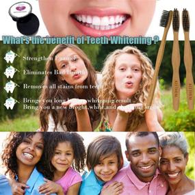 img 1 attached to 🦷 Upgrade Formula Activated Charcoal Teeth Whitening Powder with Bamboo Brush Set – Natural Teeth Whitener, Enamel and Gum Friendly – Effective Alternative to Toothpaste, Strips, Kits, Gels
