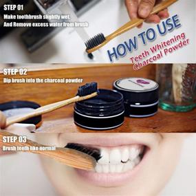 img 3 attached to 🦷 Upgrade Formula Activated Charcoal Teeth Whitening Powder with Bamboo Brush Set – Natural Teeth Whitener, Enamel and Gum Friendly – Effective Alternative to Toothpaste, Strips, Kits, Gels