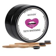 🦷 upgrade formula activated charcoal teeth whitening powder with bamboo brush set – natural teeth whitener, enamel and gum friendly – effective alternative to toothpaste, strips, kits, gels logo