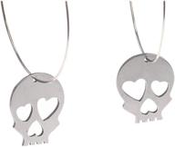 hollow skeleton earrings sterling lever back logo