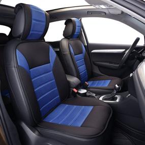 img 2 attached to Улучшите комфорт с подушкой для сиденья FH Group FB201BLUE102 Black Front Ultra Fine Seat Cushion Pad.