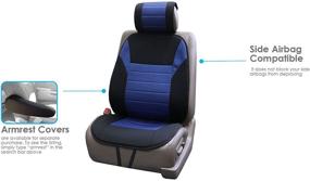 img 1 attached to Улучшите комфорт с подушкой для сиденья FH Group FB201BLUE102 Black Front Ultra Fine Seat Cushion Pad.
