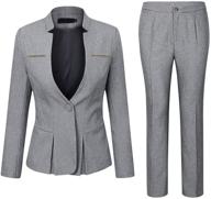 💼 yunclos women's stylish business suit set: work blazer and pant combo for office lady logo
