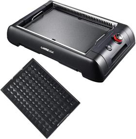 img 3 attached to 🔥 GoWISE USA GW88000 2-in-1 Smokeless Indoor Grill and Griddle with Interchangeable Plates, Removable Drip Pan, and 20 Recipes (Black, Large)