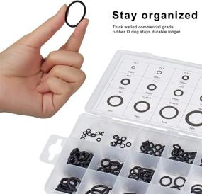 img 1 attached to 225 Pcs O-Ring Assortment Set - 18 Sizes Rubber Sealing Gasket Rings Washer Seal Kit for Plumbing, Automotive, and General Repair