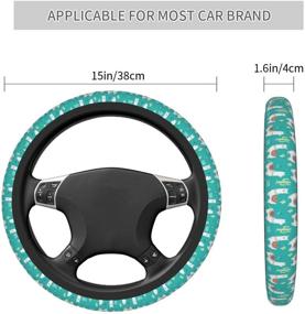 img 3 attached to No Problem Llama Universal 15 Inch Steering Wheel Covers Non Slip Neoprene Car Wrap Cover For Adults