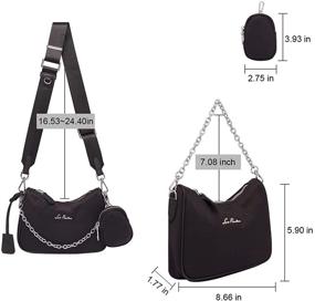 img 3 attached to Stylish LAORENTOU Shoulder Handbag: Functional Pochette Crossbody for Women's Essentials - Handbags & Wallets Combo!