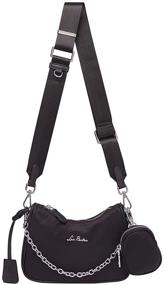 img 4 attached to Stylish LAORENTOU Shoulder Handbag: Functional Pochette Crossbody for Women's Essentials - Handbags & Wallets Combo!