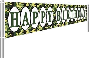 img 4 attached to 🎉 Big & Bold Camouflage Happy Birthday Banner – Celebrate in Style!