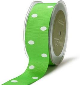 img 1 attached to 🎀 Green Grosgrain Dots Ribbon, 1-Inch Wide by May Arts