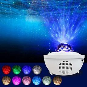 img 4 attached to 3-in-1 Galaxy Projector for Bedroom by Myriad365: Starry Night Light Projector with Bluetooth Speaker & Remote, Galaxy Night Light with Constellation, Nebula, and Ocean Wave Effects – Sky Star Projector Light