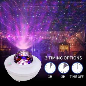 img 1 attached to 3-in-1 Galaxy Projector for Bedroom by Myriad365: Starry Night Light Projector with Bluetooth Speaker & Remote, Galaxy Night Light with Constellation, Nebula, and Ocean Wave Effects – Sky Star Projector Light