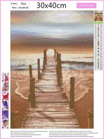 img 1 attached to 🏖️ Full Drill Beach Sunset Diamond Art Kit for Adults - 5D Diamond Painting Rhinestone Embroidery Pictures Cross Stitch Arts Crafts for Home Wall Decor in Living Room