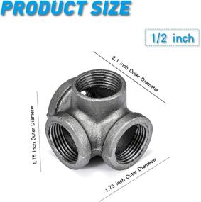 img 3 attached to Home TZH Malleable Industrial Decoration Rough Plumbing for Pipes, Pipe Fittings & Accessories