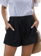 qacohu women shorts: comfortable drawstring elastic waist shorts for stylish summer logo