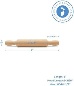 img 3 attached to 🍴 Wooden Mini Rolling Pin Set: 5 Inches Long, Pack of 6 - Perfect for Kids' Kitchen, Play-doh, Crafting, Imaginative Play | Woodpeckers