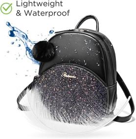img 2 attached to 🎒 Stylish Pink Sequin Leather Backpack: Perfect School Bag for Girls and Women, Ideal for Casual Travel