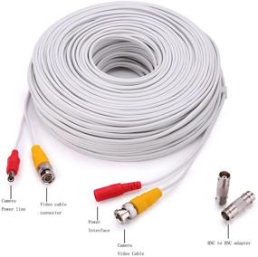 img 2 attached to WildHD 4x150ft All-in-One Siamese BNC Video and Power Security Camera Cable - 2 Female Connectors - Max 5MP HD CCTV DVR Compatible (White)