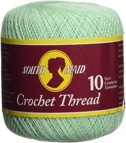 img 1 attached to Coats Crochet South Maid Cotton Thread Size 10 in Mint Green: Versatile and Vibrant Crochet Material for All Your Handcrafted Creations