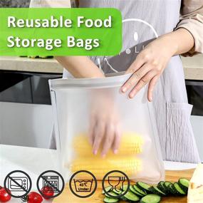 img 3 attached to 🥪 12 Pack Reusable Food Storage Bags – Leak Proof, Durable Silicone Bags for Freezer, Sandwiches, and Snacks