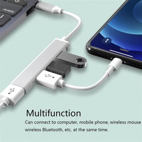 img 2 attached to 🔌 KIKIMO Tesla USB C Hub: Model 3/Y/S/X Accessory - 4-in-1 USB 3.0 Ports Aluminum Adapter