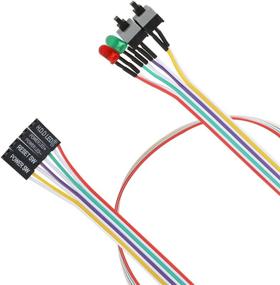 img 1 attached to 🔌 Кабель переключателя блока питания ATX - комплект Electop из 2-х штук, светодиодный кабель HDD длиной 27 дюймов для материнской платы ПК, провод для кнопки сброса и включения для перезагрузки